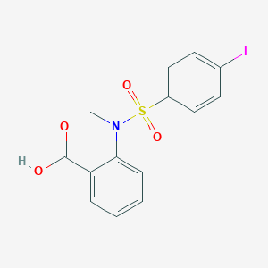 molecular formula C14H12INO4S B229740 2-[(4-iodophenyl)sulfonyl-methylamino]benzoic acid 