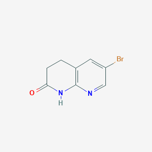molecular formula C8H7BrN2O B022980 6-Bromo-3,4-dihydro-1H-[1,8]naphthyridin-2-one CAS No. 129686-16-4