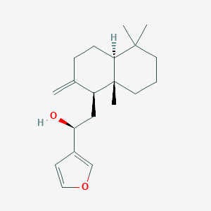 molecular formula C20H30O2 B022984 15,16-Epoxy-12S-hydroxylabda-8(17),13(16),14-triene CAS No. 216011-55-1