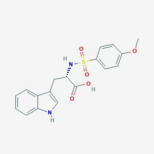 molecular formula C18H18N2O5S B229855 N-[(4-methoxyphenyl)sulfonyl]tryptophan 