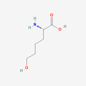 molecular formula C6H13NO3 B022988 2-Amino-6-hydroxyhexanoic acid CAS No. 305-77-1