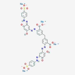 Benzoic acid, 3,3'-methylenebis(6-((2,4-dihydroxy-5-((4-sulfophenyl)azo)phenyl)azo)-, sodium salt