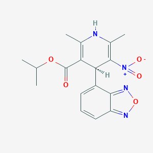 molecular formula C17H18N4O5 B022998 Isopropyl 4-(benzo[c][1,2,5]oxadiazol-4-yl)-2,6-dimethyl-5-nitro-1,4-dihydropyridine-3-carboxylate CAS No. 101342-80-7
