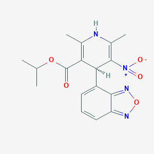 molecular formula C17H18N4O5 B022998 isopropyl (4S)-4-(2,1,3-benzoxadiazol-4-yl)-2,6-dimethyl-5-nitro-1,4-dihydropyridine-3-carboxylate CAS No. 101342-80-7
