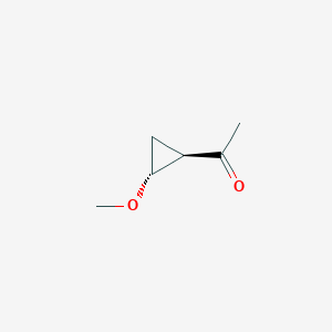 molecular formula C6H10O2 B023011 Ethanone, 1-(2-methoxycyclopropyl)-, trans-(9CI) CAS No. 102516-18-7