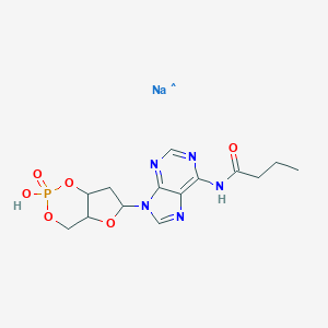 molecular formula C14H17N5NaO6P B023017 N6-Monobutyryl-2/'-deoxyadenosine 3/':5/'-cyclic monophosphate sodium salt CAS No. 108347-96-2