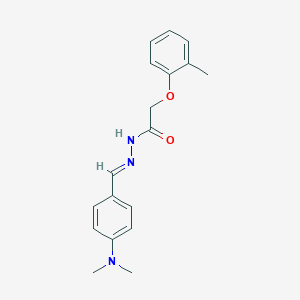 molecular formula C18H21N3O2 B230210 N'-[4-(dimethylamino)benzylidene]-2-(2-methylphenoxy)acetohydrazide 