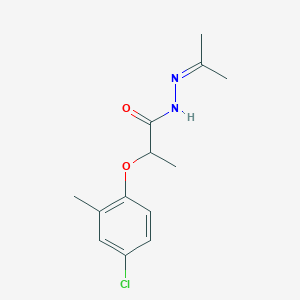 molecular formula C13H17ClN2O2 B230221 2-(4-chloro-2-methylphenoxy)-N'-(1-methylethylidene)propanohydrazide 