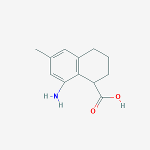 molecular formula C12H15NO2 B023023 8-Amino-6-methyl-1,2,3,4-tetrahydronaphthalene-1-carboxylic acid CAS No. 107757-20-0