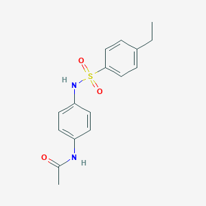 molecular formula C16H18N2O3S B230243 N-(4-{[(4-ethylphenyl)sulfonyl]amino}phenyl)acetamide 
