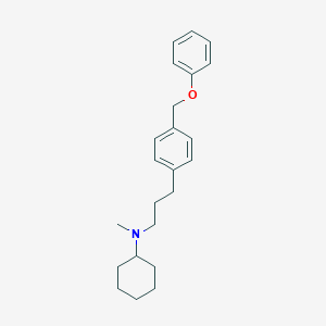molecular formula C23H31NO B023028 Cyclohexylamine, N-methyl-N-(3-(p-phenoxymethylphenyl)propyl)- CAS No. 19733-78-9