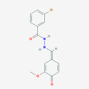 molecular formula C15H13BrN2O3 B230285 3-bromo-N'-[(Z)-(3-methoxy-4-oxocyclohexa-2,5-dien-1-ylidene)methyl]benzohydrazide 