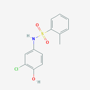 molecular formula C13H12ClNO3S B230289 N-(3-chloro-4-hydroxyphenyl)-2-methylbenzenesulfonamide 