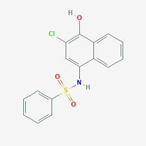 molecular formula C16H12ClNO3S B230291 (3-chloro-4-hydroxynaphthyl)(phenylsulfonyl)amine 