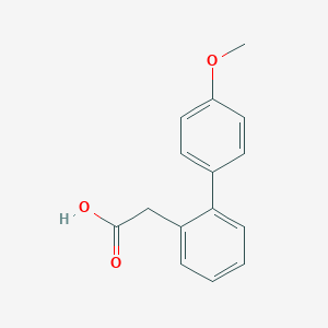 molecular formula C15H14O3 B023030 (4'-甲氧基联苯基)-乙酸 CAS No. 108478-21-3