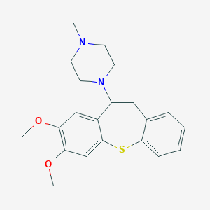 molecular formula C21H26N2O2S B230332 1-(7,8-Dimethoxy-10,11-dihydrodibenzo[b,f]thiepin-10-yl)-4-methylpiperazine 