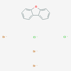 molecular formula C12H8Br3Cl2O-5 B023042 Dibenzofuran, tribromodichloro- CAS No. 107227-52-1