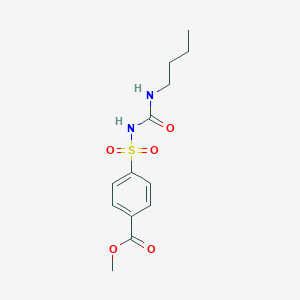 molecular formula C13H18N2O5S B023043 Methyl 4-[(butylcarbamoyl)sulfamoyl]benzoate CAS No. 88241-94-5