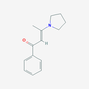 molecular formula C14H17NO B230436 1-Phenyl-3-(1-pyrrolidinyl)-2-buten-1-one 