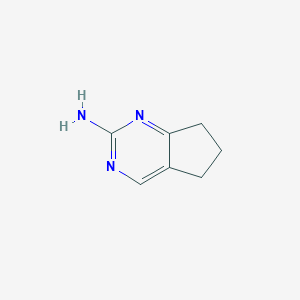 molecular formula C7H9N3 B023046 6,7-二氢-5H-环戊[d]嘧啶-2-胺 CAS No. 108990-72-3