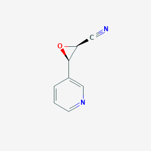 molecular formula C8H6N2O B023060 (2S,3S)-3-pyridin-3-yloxirane-2-carbonitrile CAS No. 110038-43-2