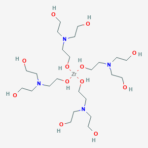 molecular formula C24H60N4O12Zr B023071 Zirconium, tetrakis(2-(bis(2-hydroxyethyl)amino-kappaN)ethanolato-kappaO)- CAS No. 101033-44-7