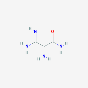 molecular formula C3H8N4O B230770 2,3-Diamino-3-iminopropanamide CAS No. 16014-63-4