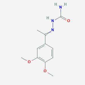 molecular formula C11H15N3O3 B230771 Hydrazinecarboxamide, 2-[1-(3,4-dimethoxyphenyl)ethylidene]- CAS No. 16742-06-6