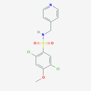 2,5-dichloro-4-methoxy-N-(pyridin-4-ylmethyl)benzenesulfonamide