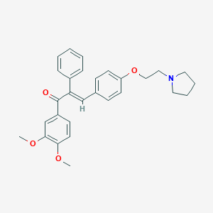 3-(3,4-Dimethoxyphenyl)-2-phenyl-4'-beta-pyrrolidinoethoxyacrylophenone