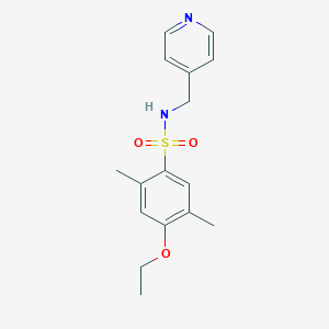 4-ethoxy-2,5-dimethyl-N-(pyridin-4-ylmethyl)benzenesulfonamide