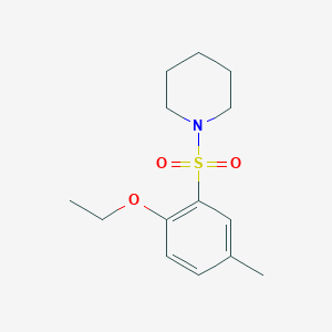 molecular formula C14H21NO3S B230868 ethyl 4-methyl-2-(1-piperidinylsulfonyl)phenyl ether 