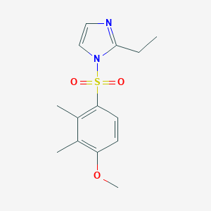 molecular formula C14H18N2O3S B230892 2-Ethyl-1-(4-methoxy-2,3-dimethyl-benzenesulfonyl)-1H-imidazole 