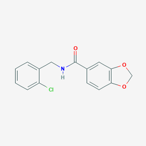 molecular formula C15H12ClNO3 B230895 N-(2-chlorobenzyl)-1,3-benzodioxole-5-carboxamide 