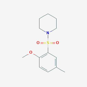 molecular formula C13H19NO3S B230981 methyl 4-methyl-2-(1-piperidinylsulfonyl)phenyl ether 