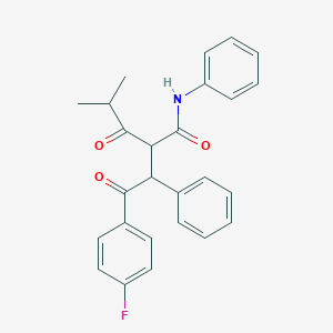 molecular formula C26H24FNO3 B023109 2-(2-(4-fluorophenyl)-2-oxo-1-phenylethyl)-4-methyl-3-oxo-N-phenylpentanamide CAS No. 125971-96-2