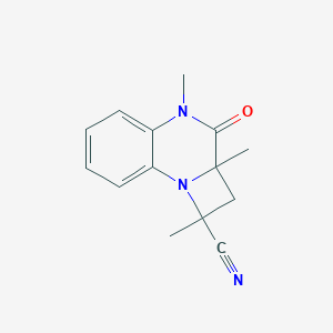 1,2a,4-trimethyl-3-oxo-2,2a,3,4-tetrahydro-1H-azeto[1,2-a]quinoxaline-1-carbonitrile
