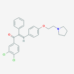3,4-Dichloro-alpha-phenyl-4'-(2-(1-pyrrolidinyl)ethoxy)chalcone