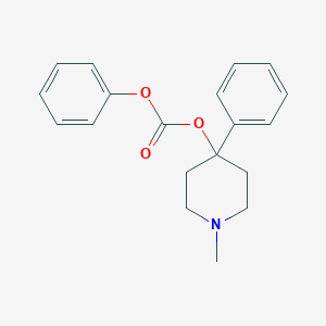 molecular formula C19H21NO3 B023113 Carbonic acid, 1-methyl-4-phenyl-4-piperidyl phenyl ester CAS No. 101418-15-9