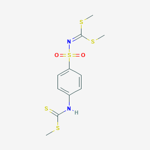 molecular formula C11H14N2O2S5 B231141 Dimethyl (4-{[(methylsulfanyl)carbothioyl]amino}phenyl)sulfonyldithioimidocarbonate 