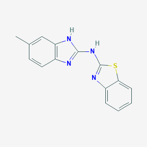 molecular formula C15H12N4S B231147 N-(6-methyl-1H-benzimidazol-2-yl)-1,3-benzothiazol-2-amine 