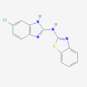 molecular formula C14H9ClN4S B231148 N-(6-chloro-1H-benzimidazol-2-yl)-1,3-benzothiazol-2-amine 
