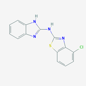 molecular formula C14H9ClN4S B231152 N-(1H-benzimidazol-2-yl)-4-chloro-1,3-benzothiazol-2-amine 