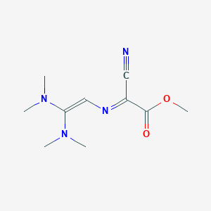 molecular formula C10H16N4O2 B231161 Methyl {[2,2-bis(dimethylamino)vinyl]imino}(cyano)acetate 