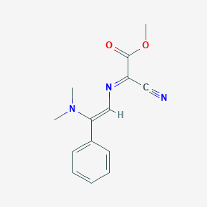 molecular formula C14H15N3O2 B231162 Methyl cyano{[2-(dimethylamino)-2-phenylvinyl]imino}acetate 