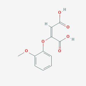molecular formula C11H10O6 B231174 2-(2-Methoxyphenoxy)-2-butenedioic acid 