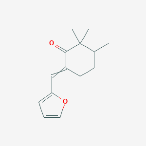 molecular formula C14H18O2 B231180 6-(Furan-2-ylmethylidene)-2,2,3-trimethylcyclohexan-1-one CAS No. 17429-55-9