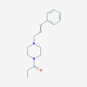 molecular formula C10H11F3O2 B231190 1-Propionyl-4-cinnamylpiperazine CAS No. 17719-88-9