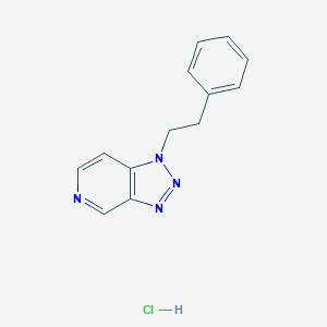 molecular formula C3H6N6.xH4O7P2 B231215 1-(beta-Phenylethyl)triazolo(4,5-c)pyridine hydrochloride CAS No. 16870-86-3
