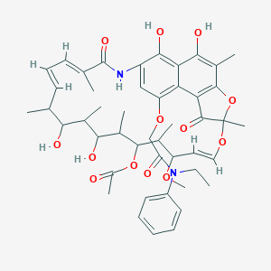 molecular formula C47H58N2O13 B231231 Rifamycin B ethylphenylamide CAS No. 16784-09-1